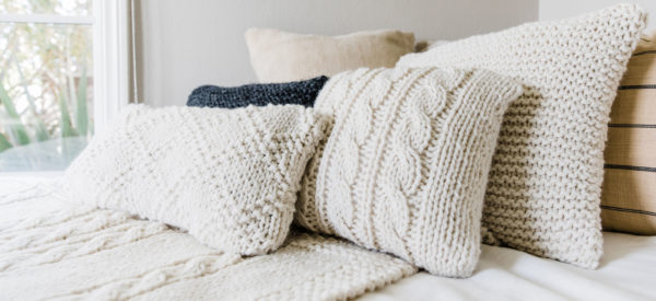 Cozy Knitted Pillows - Alison Abbey