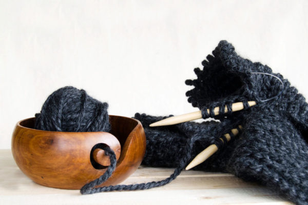 Hand Turned Wooden Yarn Bowl | Arounna Khounnoraj