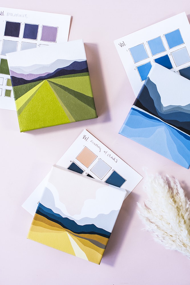 Color Blocked Acrylic Landscapes | Colleen Elizabeth | The Crafter's Box