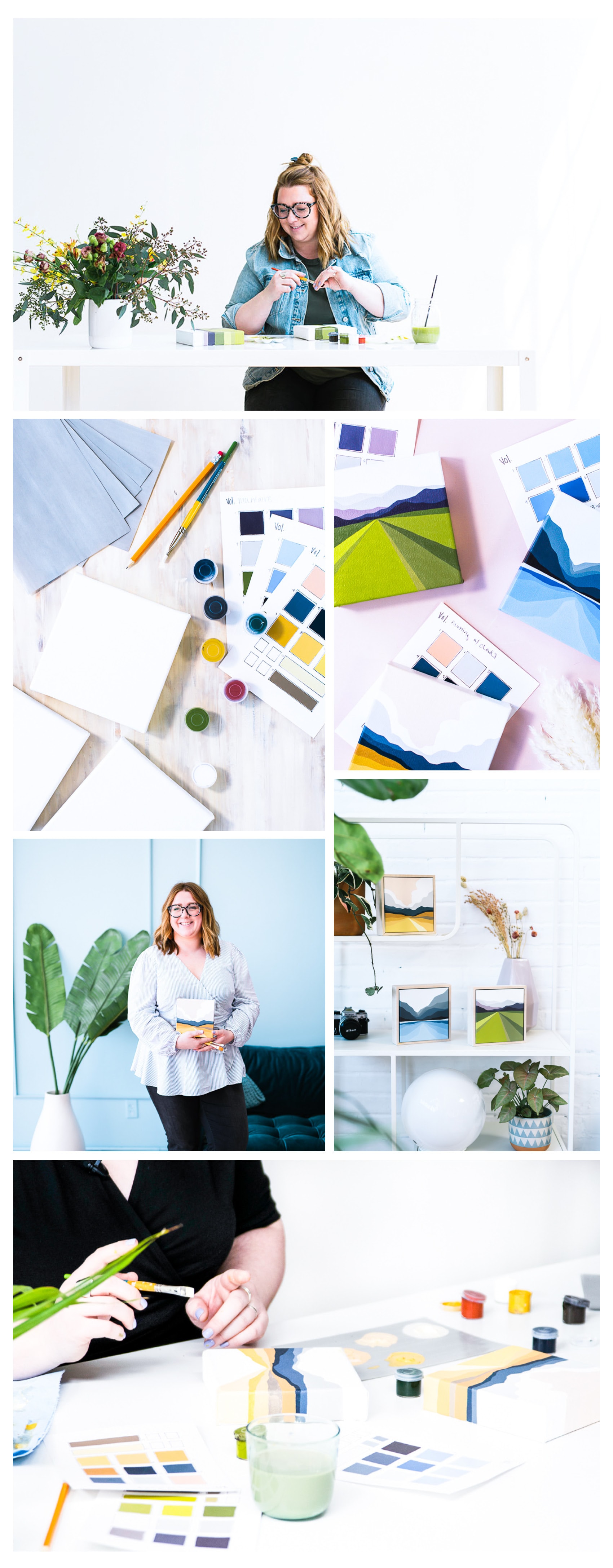 Color Blocked Acrylic Landscapes | Colleen Elizabeth | The Crafter's Box