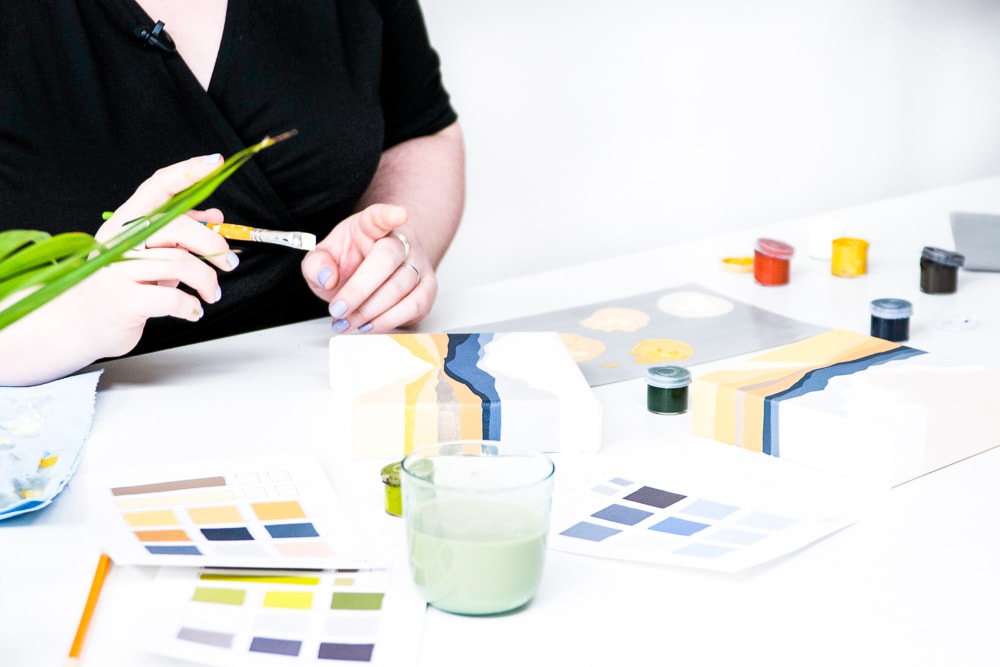 Color Blocked Acrylic Landscapes | Colleen Elizabeth | The Crafter's Box