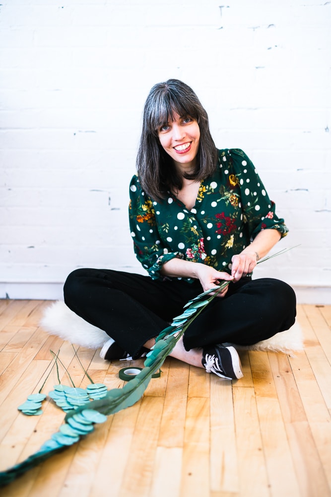 Handcrafted Paper Foliage | Silver Dollar Eucalyptus Garland | Corrie Beth Hogg