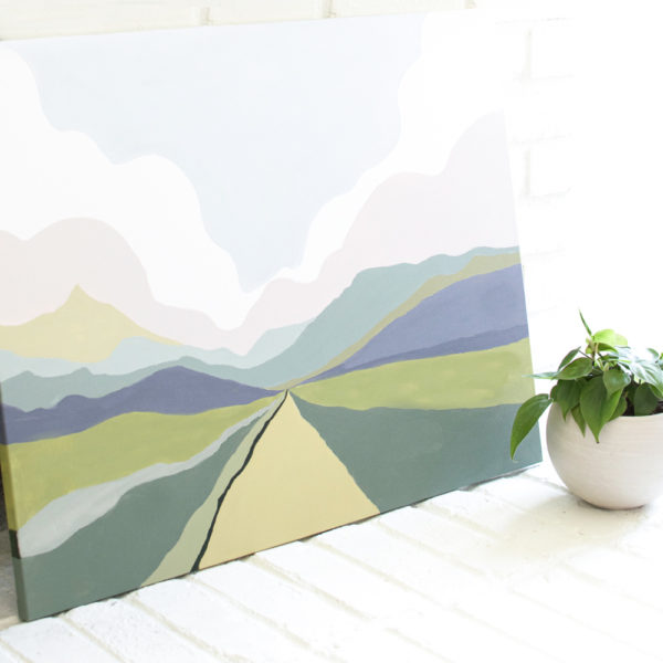 Color Blocked Acrylic Landscape | Colleen Elizabeth | The Crafter's Box