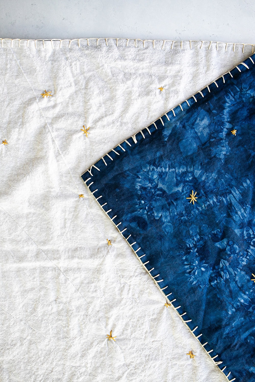 Explore hand quilting with artist Elise Cripe in a new Indigo & Starry Night colorway