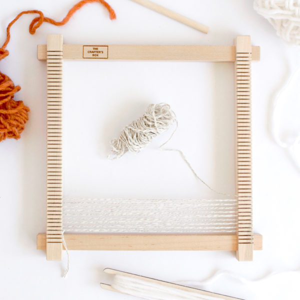 We've worked with a local San Diego woodworker to customize a mini maple loom to continue weaving in Lindsey Campbell's style. We originally collaborated with Lindsey in September of 2018.