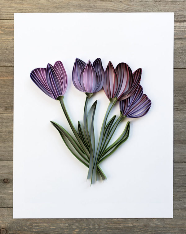 Modern Paper Quilling | Tulip Bouquet Add-On | Zahra Ammar
