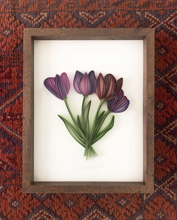 Modern Paper Quilling | Tulip Bouquet Add-On | Zahra Ammar