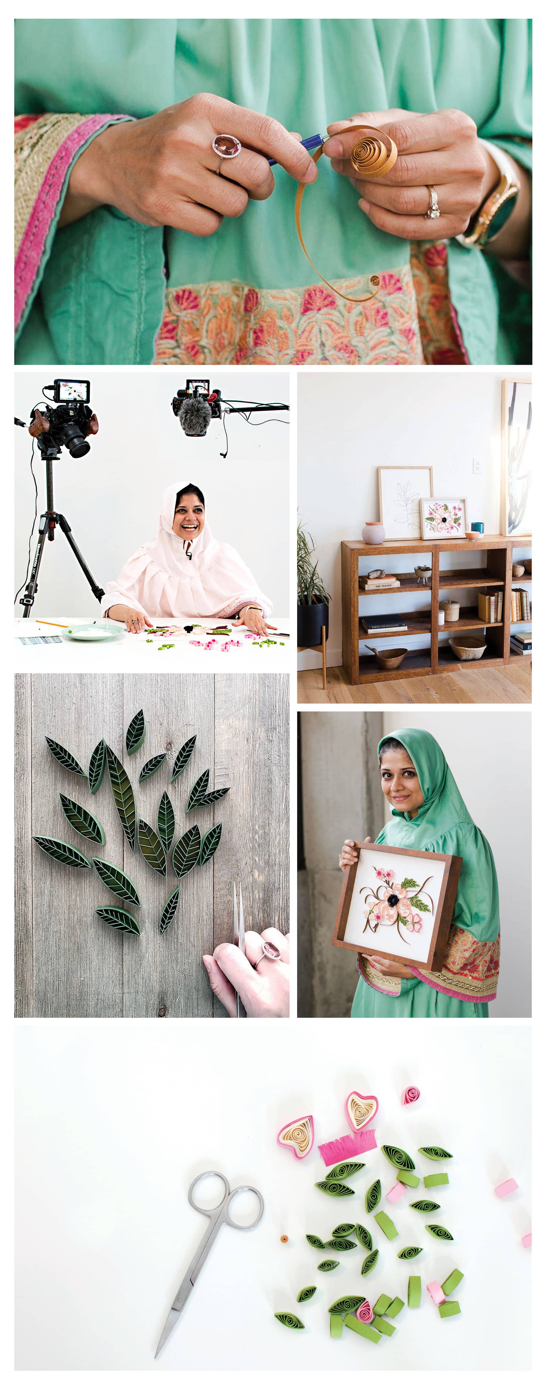 A Modern Paper Quilling Workshop with Zahra Ammar | Collage | The Crafter's Box