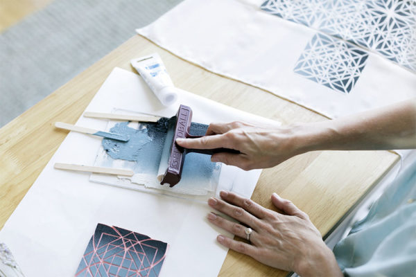 Tiled Block Print with Gradation | Mindy Schumacher | The Crafter's Box