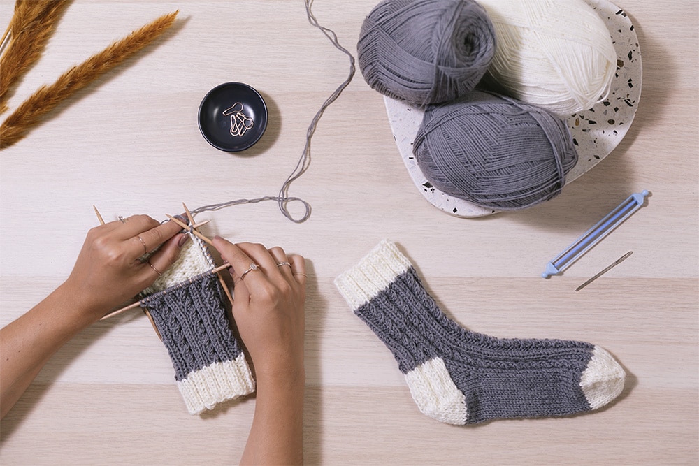 Learn How to Knit Cozy Cable Socks - Complete Kit