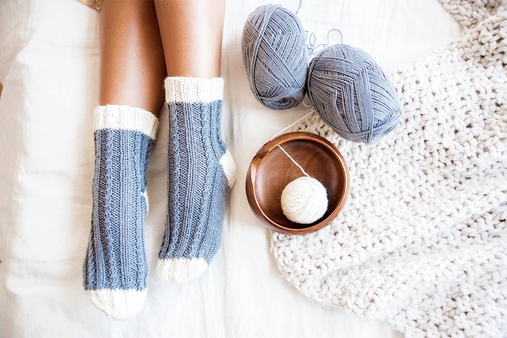 Learn How to Knit Cozy Cable Socks - Complete Kit