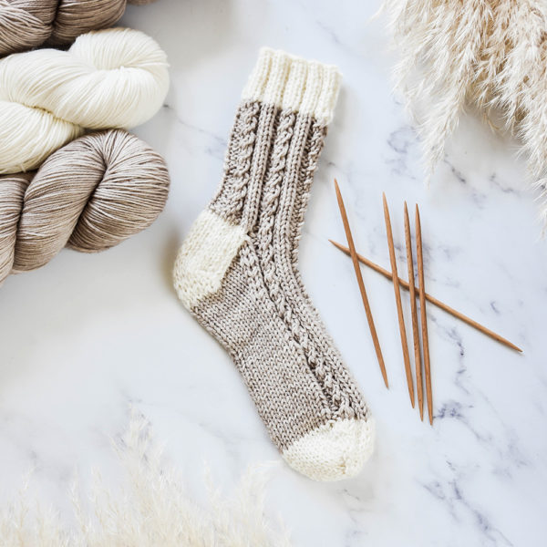 Cozy Knit Cabled Socks | Hand-Dyed Yarn | Ksenia Naidyon | Crafter's Box