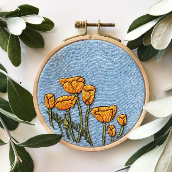 Peaceful Poppies Embroidery Kit