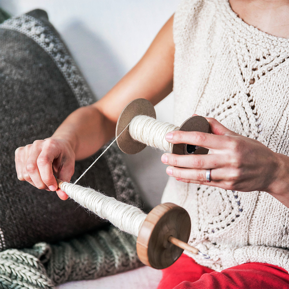 Spinning Wool On a Drop Spindle