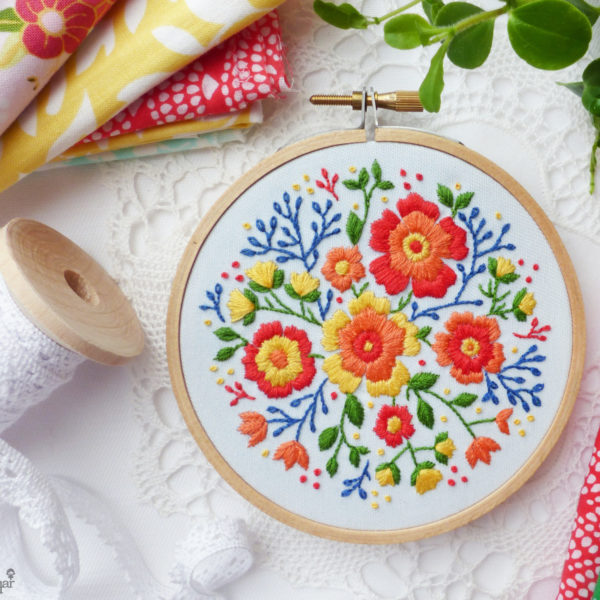Colorful Flowers Embroidery Kit