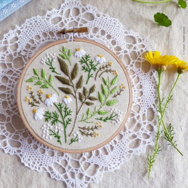 Green Leaves Embroidery Kit