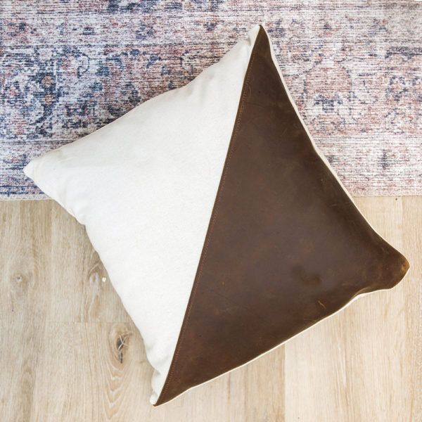 Leather & Canvas Pillow
