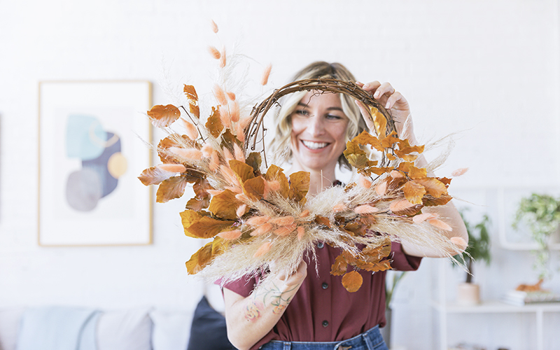 Premium Autumn Dried Wreath Making | Natalie Gill | Native Poppy | The Crafter's Box