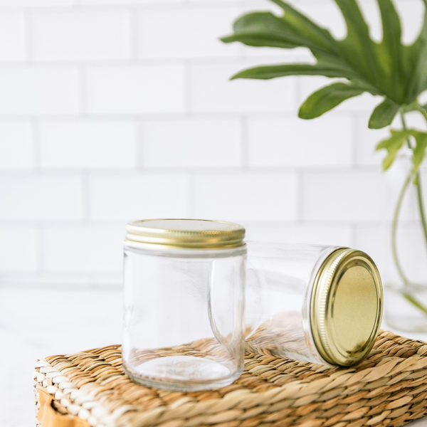Clear Glass Apothecary Jars (Quantity of 4)
