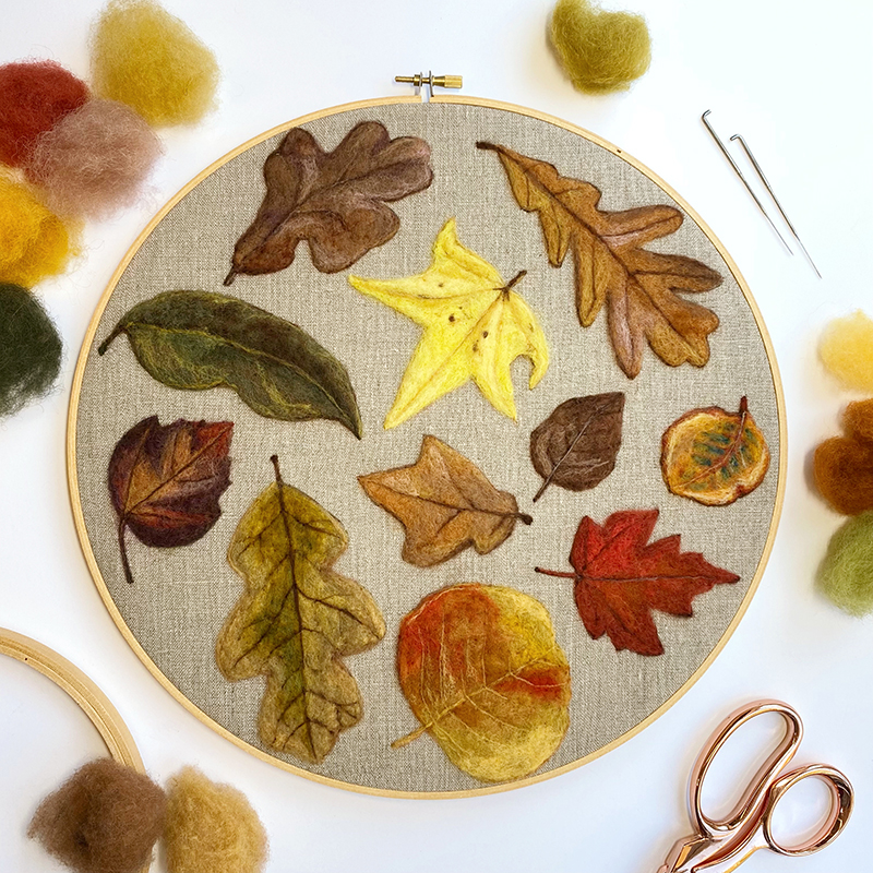 Live Workshop | Needle Felted Autumn Leaves with Dani Ives | Crafter