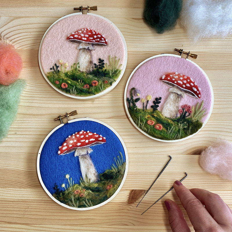 Live Workshops | Painting With Wool: Needle Felted Woodland Toadstool with Dani Ives | Crafter