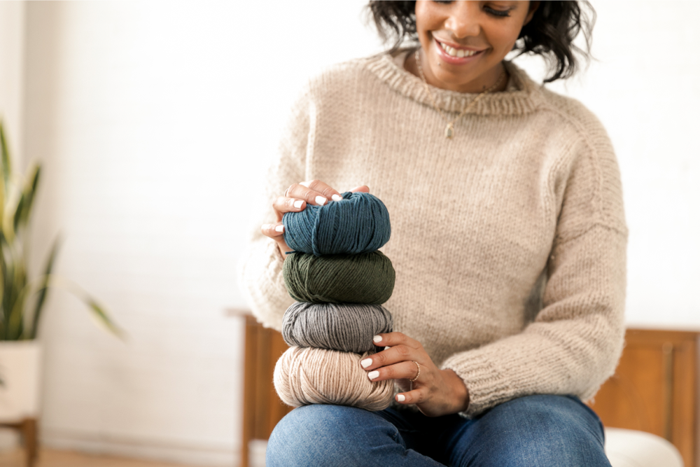 Cashmere Yarn in Dune, The Crafter's Box