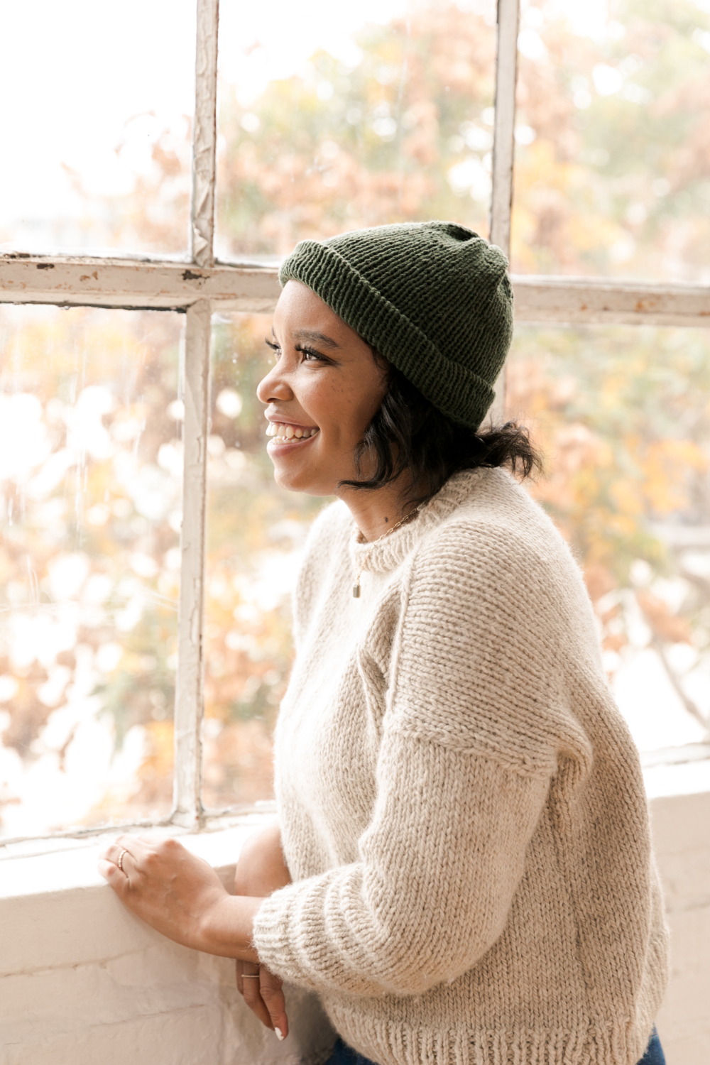 Cream Beanie with Louis Patch — Koehn & Koehn Jewelers