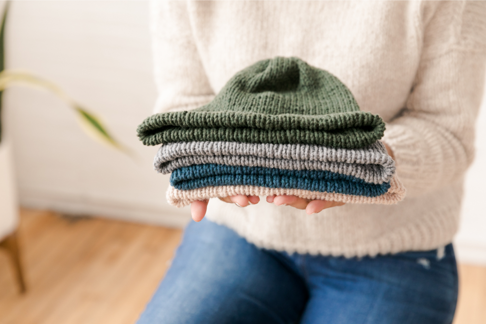 Cashmere Knit Beanie & Mittens | Jewell Washington The Crafter's Box