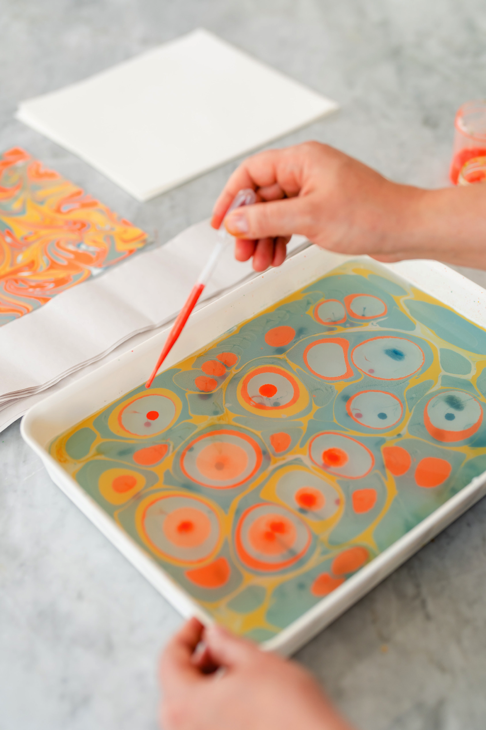 Paper Marbling | Natalie Stopka | The Crafter's Box