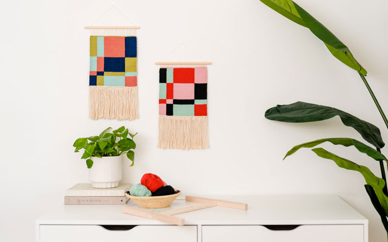 Color block weavings