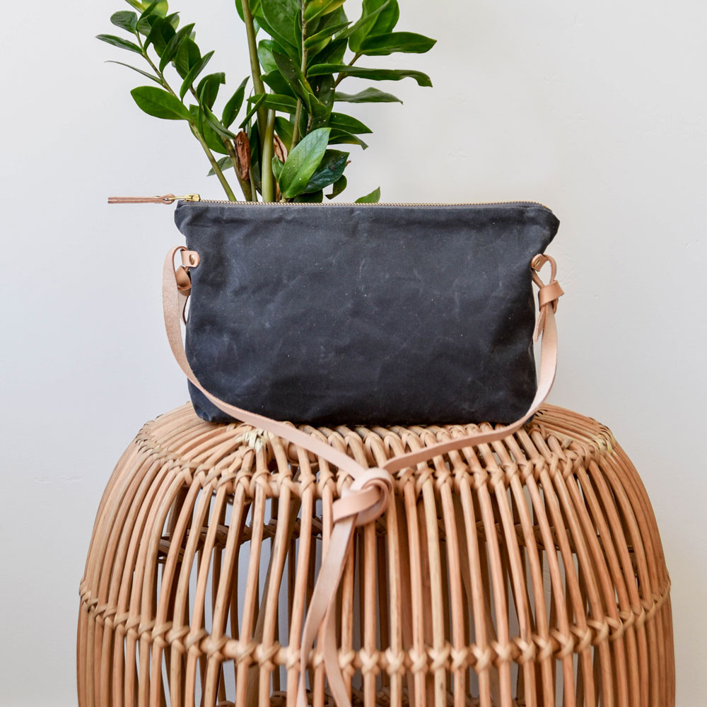 Waxed Canvas & Leather Crossbody Bag Premium Workshop | Ellie Lum | The Crafter's Box