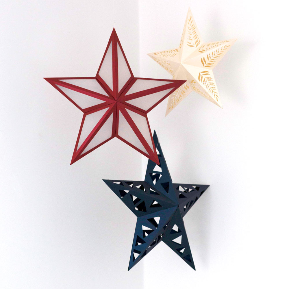 Stella Star Lantern with Fairy Lights, Medium, Decor, Lanterns