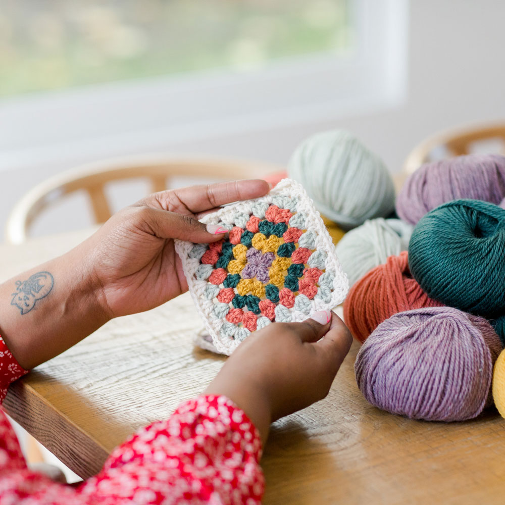 Granny Square Baby Blanket (Cascade version) Crochet Kit