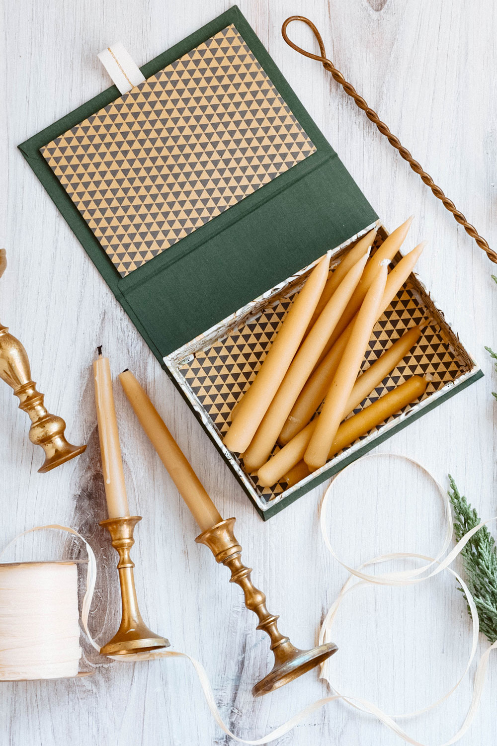 clamshell box with fine art paper