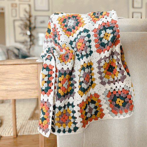 Granny Squares Crochet Blanket - Toni Lipsey