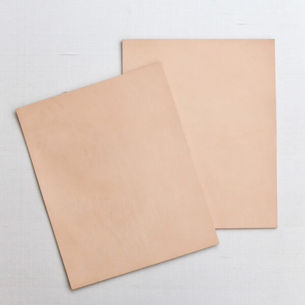 Two Rectangular Leather Pieces in Natural