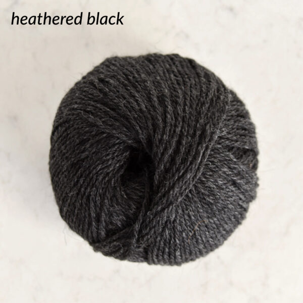 Lucia Wool Yarn - Heathered Black
