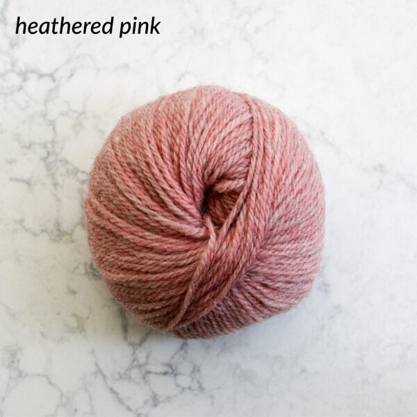 Lucia Wool Yarn - Heathered Pink