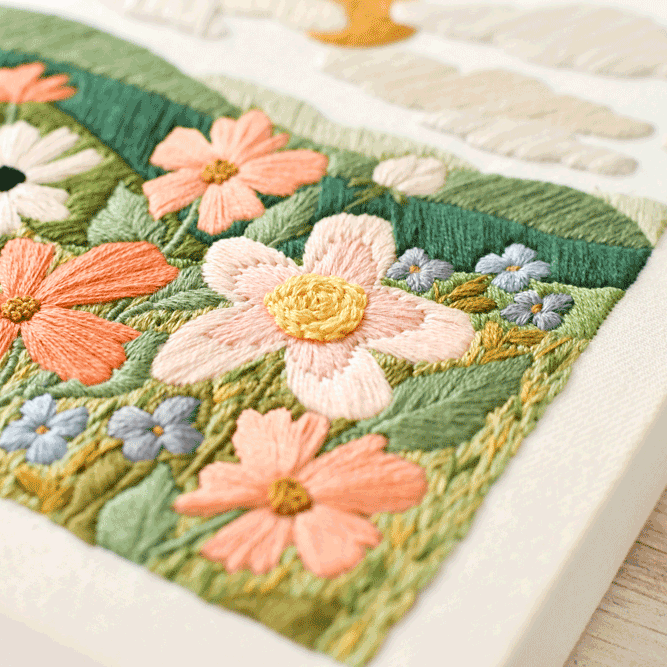 wildflower embriodery, lauren holton