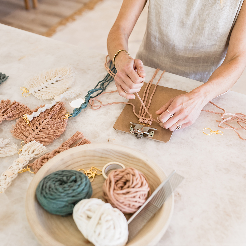 DIY Macrame Kit, Gift for Mom, Small Macrame Wall Hanging Kit by