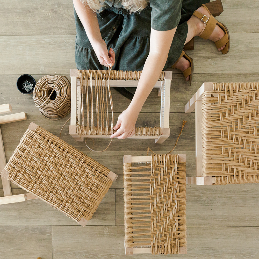 Danish Cord Weaving: Footstool