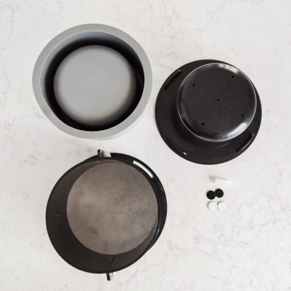 Large Circular Three-Piece Hard Case Silicone Mold