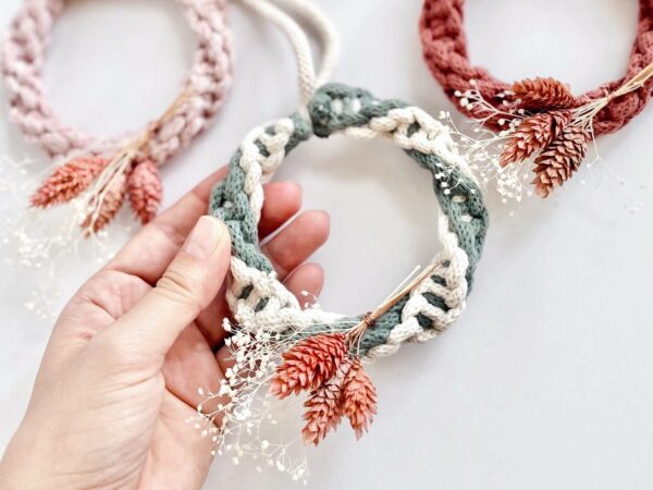 Mini Macrame Wreath Ornament by Manifold Witness | Crafter