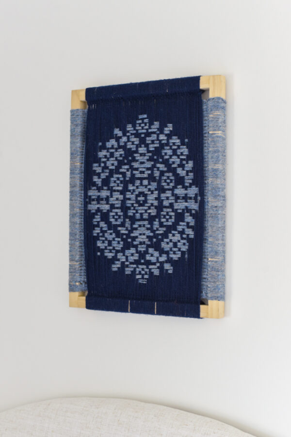 Large Blue & Black Frame Weaving by Lindsey Campbell | Crafter
