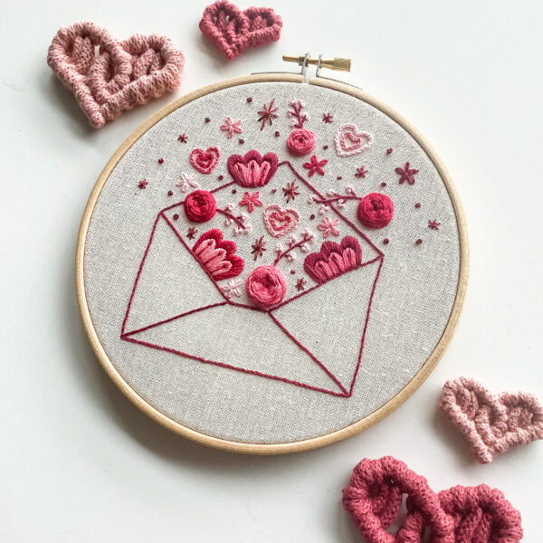 Sending Love Embroidery Digital Pattern