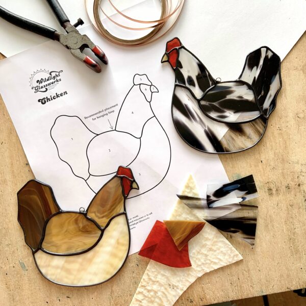 Glasswork Chicken by Colleen Martinez Digital Pattern | Crafter