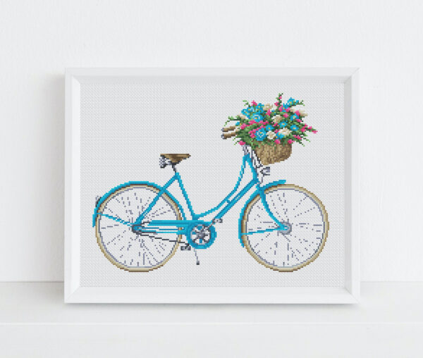 Cross Stitch Vintage Bicycle Digital Pattern by Lucie Heaton | Crafter