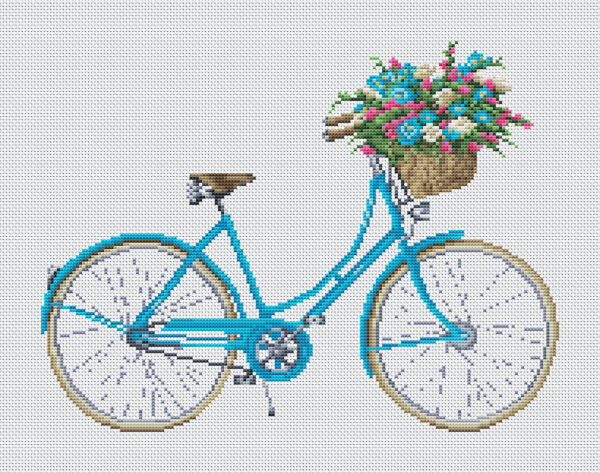 Cross Stitch Vintage Bicycle Digital Pattern by Lucie Heaton | Crafter