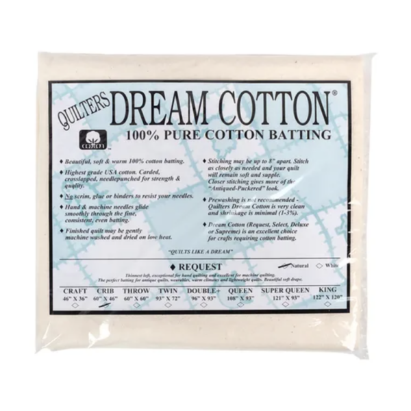 Natural 100% Cotton Batting by Quilter's Dream