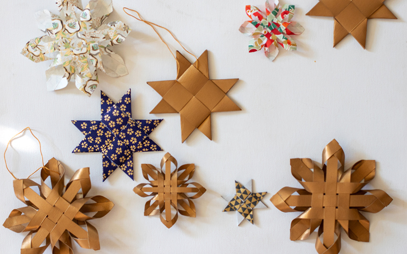 Woven Paper Stars | Lindsey Campbell | Crafter Kids